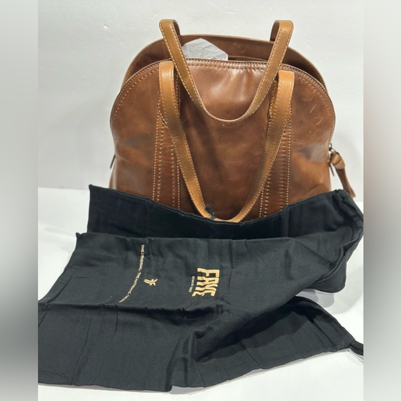 Frye Melissa Domed Leather Satchel Bag - Picture 12 of 16